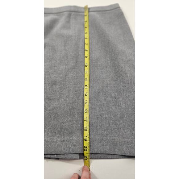 NWT ann taylor grey lined pencil skirt business career mid length modest sz 4 - Picture 7 of 7